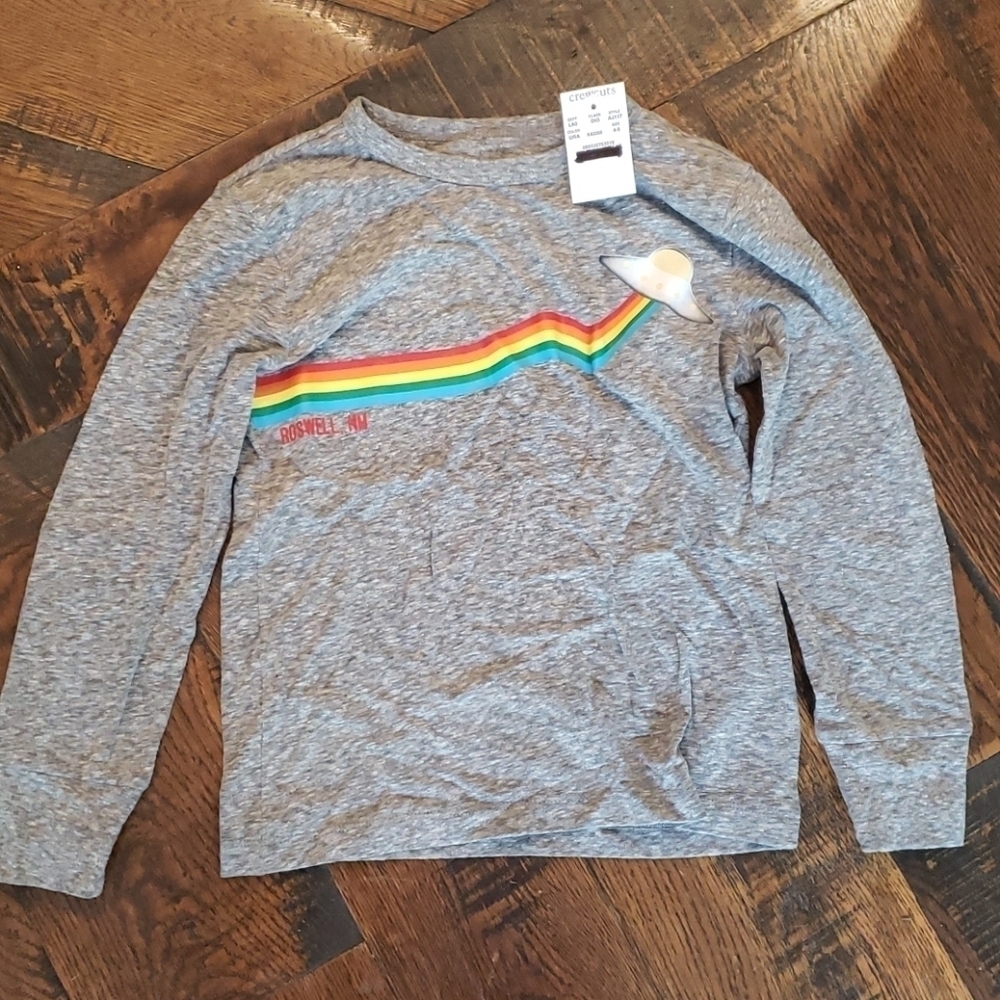 J Crew UFO Rainbow Long Sleeve shirt AJ117
